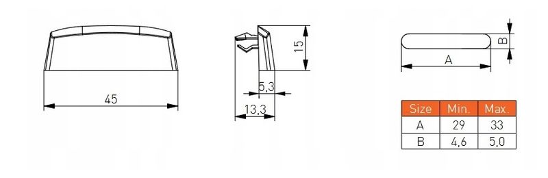 Abdeck-Wasserschlitzkappen 10 St. Eiche braun RAL8003 für Kunststoff-Fenster