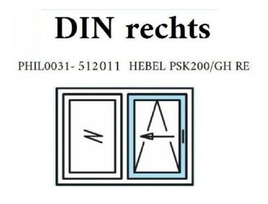 Siegenia Portal Drehgriff PSK 200Z/GH Hebel Braun 297797 PHIL0031-512011 Rechts