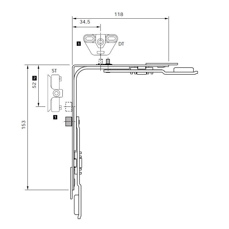 AUBI Ecklagerumlenkung Spaltlüftung U301 US301 Neu Original
