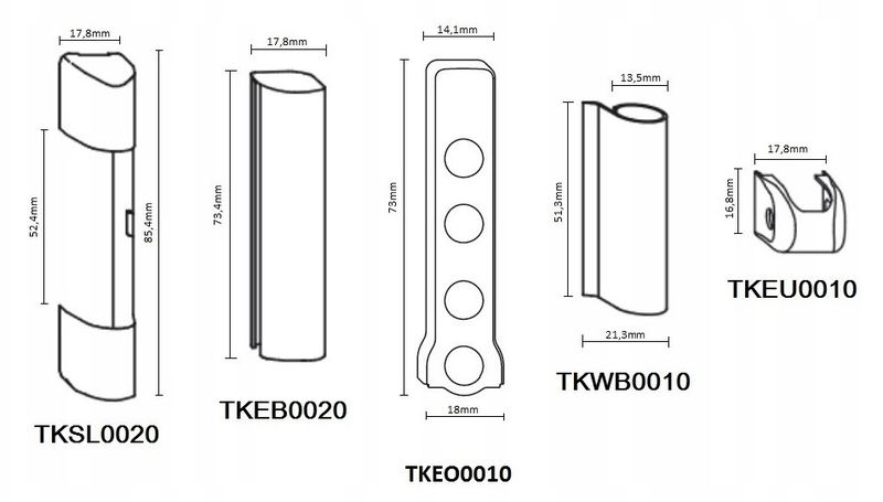 SI Siegenia Titan AF Abdeckkappen weiß Set für PCV PVC-Fenster