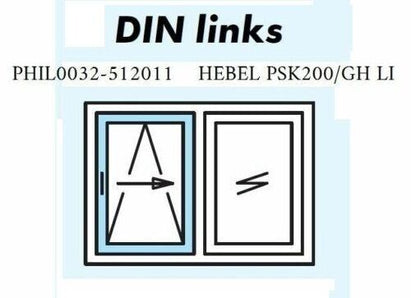 Siegenia Portal Drehgriff PSK 200Z/GH Hebel Braun 297803 PHIL0032-512011 Links